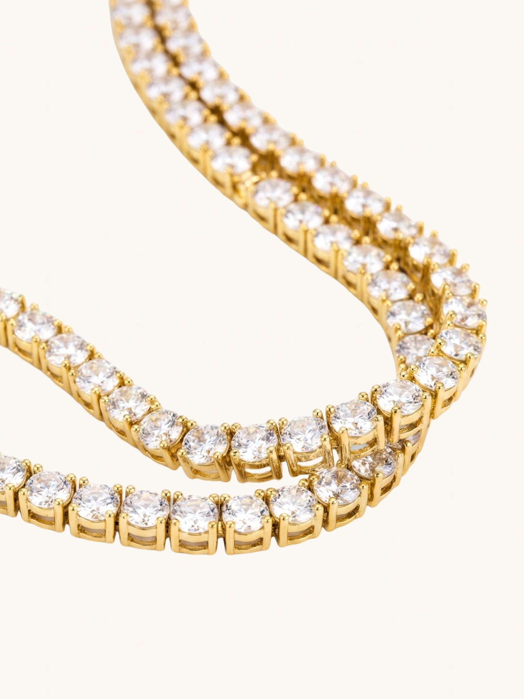 Closeup of Vivienne Tennis Necklace in Gold Plated Metal Comfort Fit 30.3gms Mix