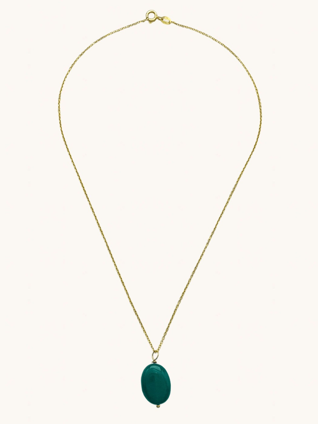 Rear View of Liana Pendant Necklace in 18K Gold Plated Sterling Silver Fixed Length 18k 925 Metal Stone One Size 3.3gms