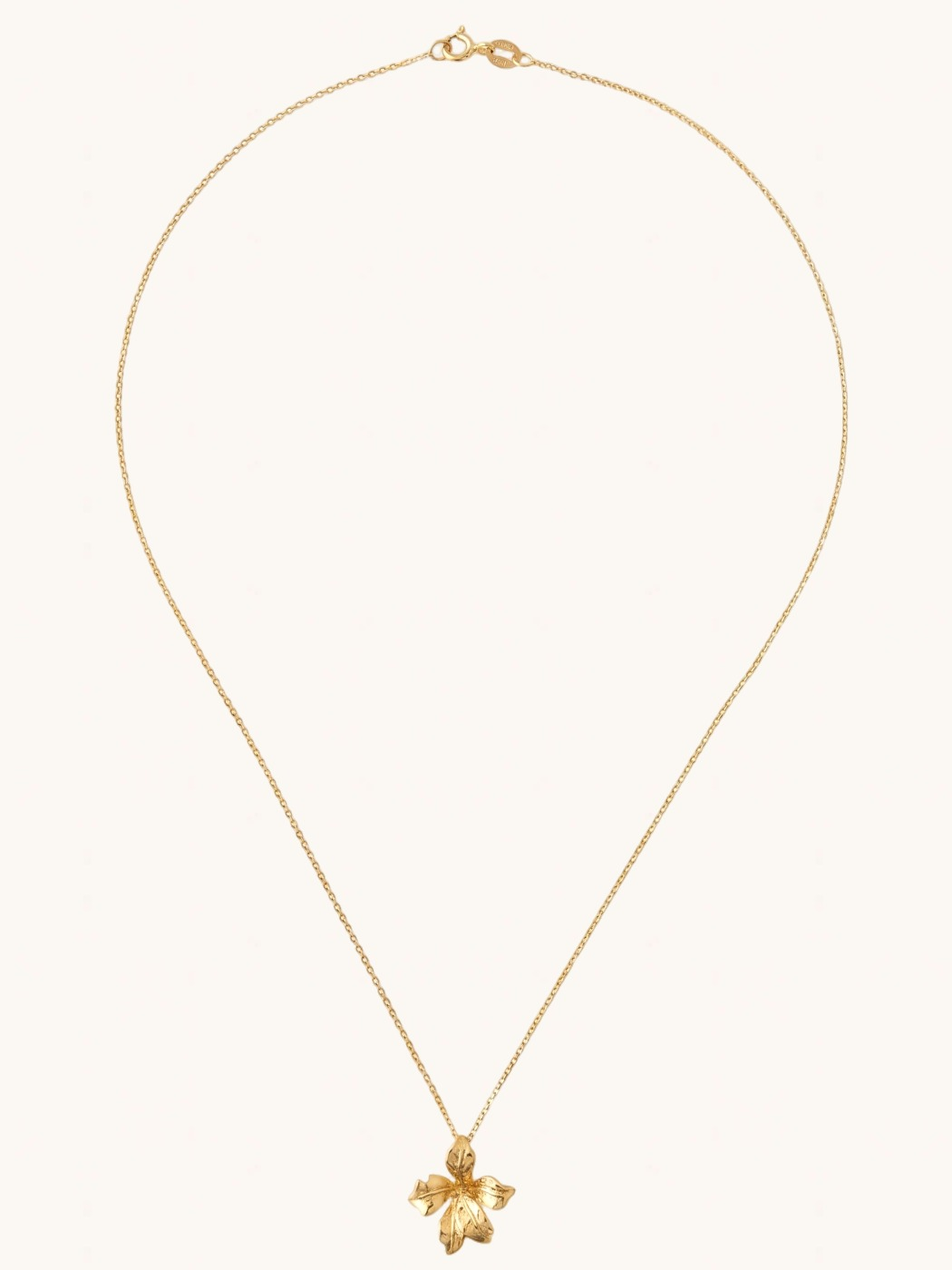 Rear View of Mini Orchid Bloom Set Comfort Fit 18k Gold Plated 925 Sterling Silver 18K Brass One Size 4.2gms