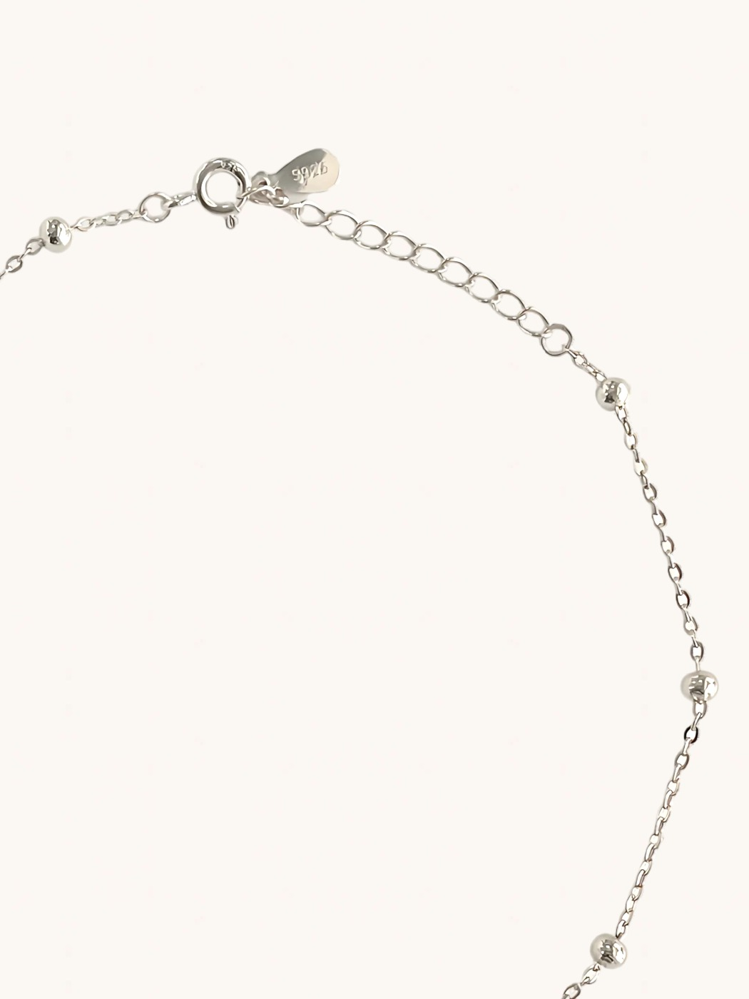 Rear View of Stella Star Anklet in 925 Sterling Silver Comfort Fit Metal 9 inches 1.8gms