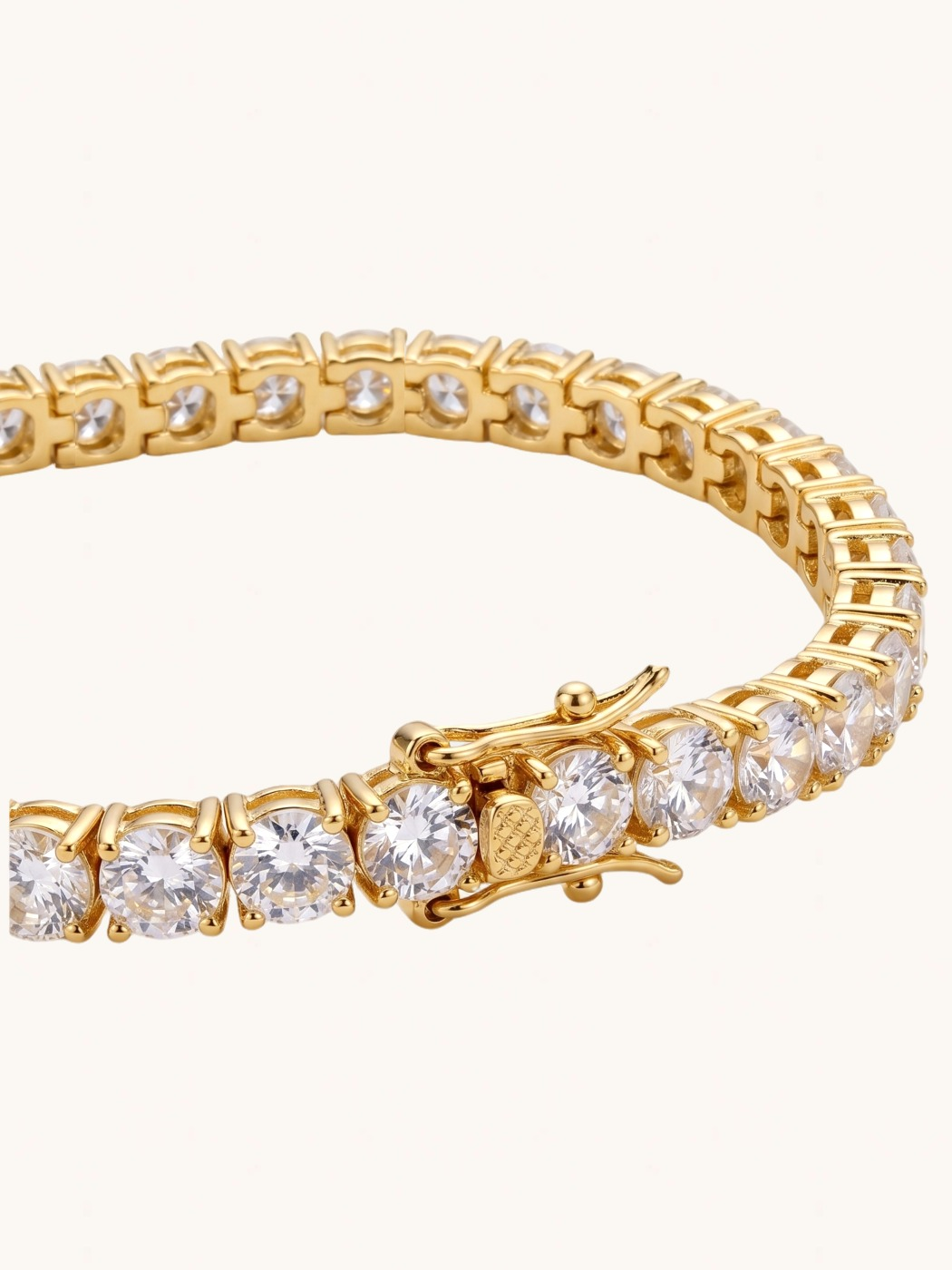 Closeup of Vivienne Tennis Bracelet Comfort Fit Gold Plated Brass One Size 12.6gms