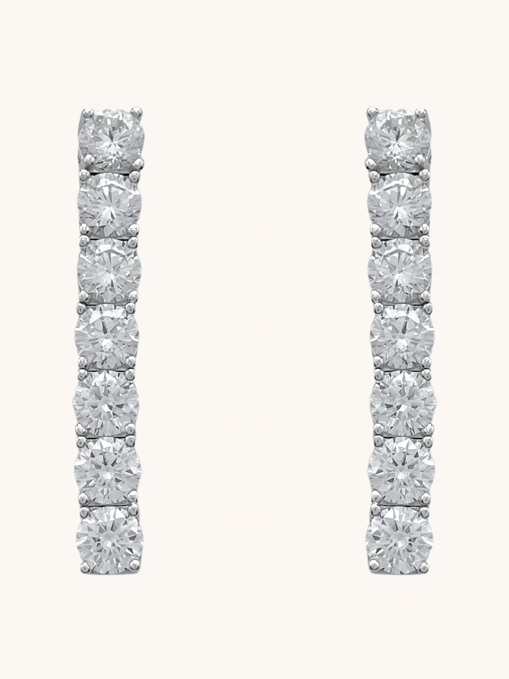 Front View of Zara Drop Earrings in Sterling Silver Jewelry for Pierced Ears 925 Metal Stone One Size 3.7gms