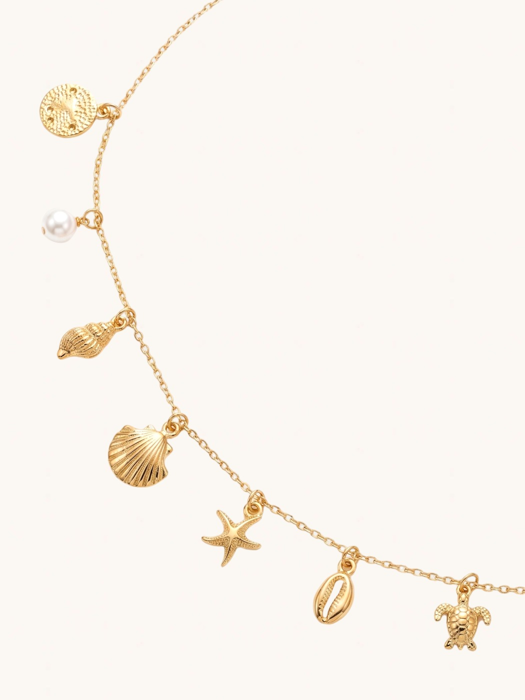 Closeup of Aloha Sea Charm Waist Chain Comfort Fit Zinc Alloy One Size 8.1gms Mix Metal