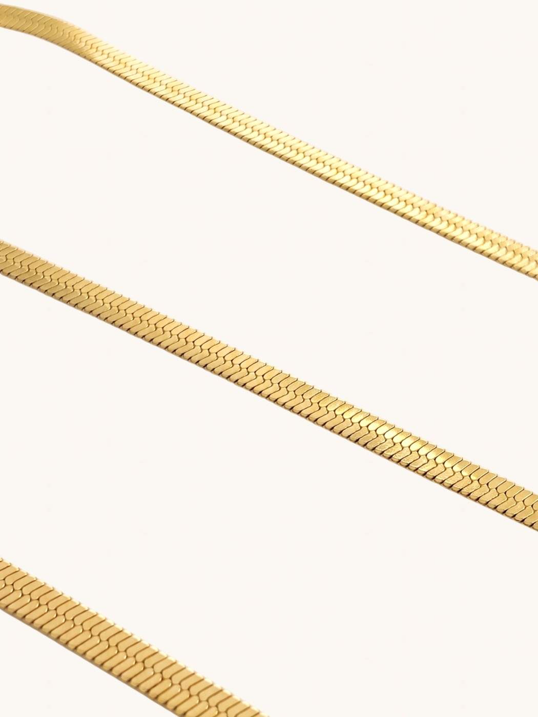 Rear View of Raia Waterproof Necklace Adjustable Length 18k Gold Plated Steel | Hypoallergenic Tarnish Resistant Sweat Water Eco - Friendly One Size 8.6gms Stainless