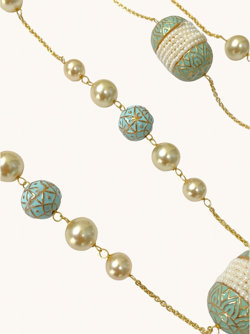 Rear View of Noorhan Necklace in 18K Gold Plated 925 Sterling Silver Fixed Length 18k Metal Stone One Size 52.1gms
