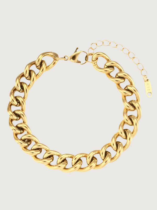 Anchor Bracelet in Stainless Steel with 18K Gold Plating
