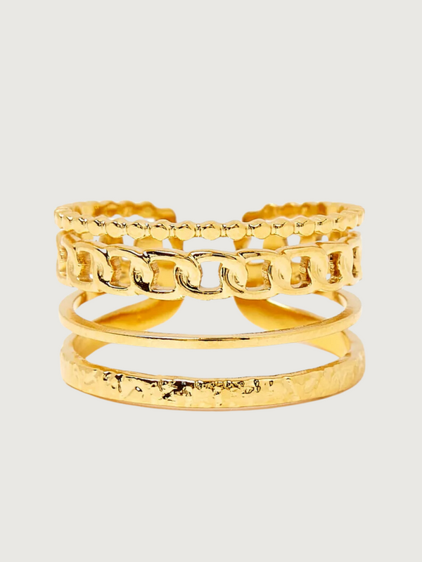 Arabella Open Ring in 18k Gold-plated Stainless Steel