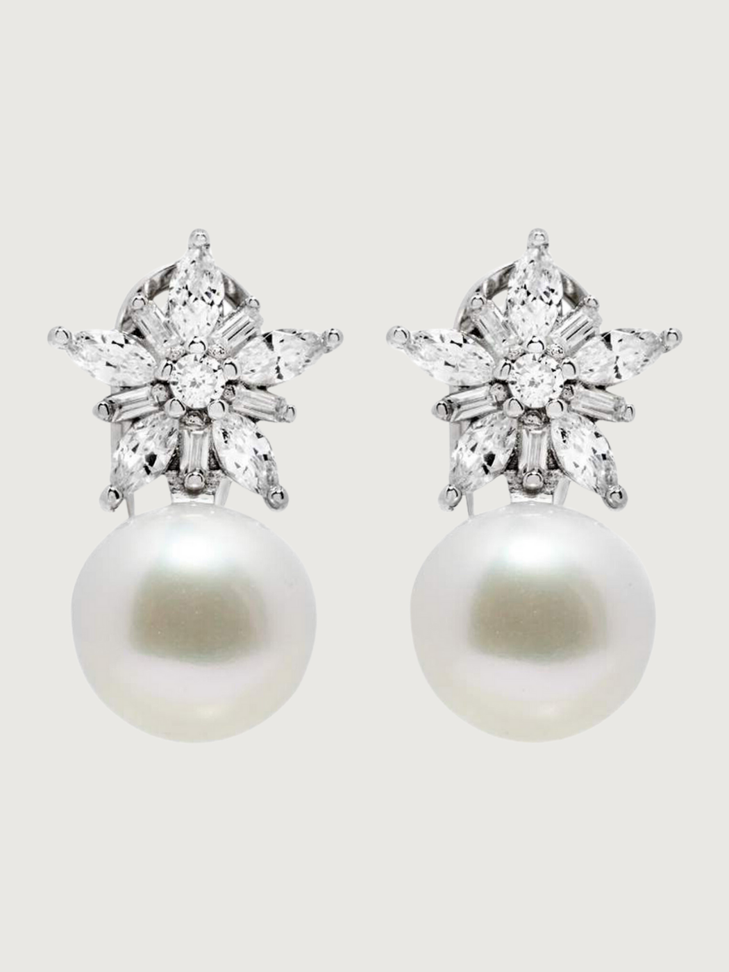 Belle Pearl Drop Earrings in Sterling Silver The Jewels Jar