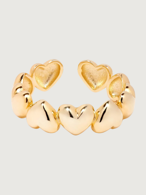 Esmé Hearts Ring in Sterling Silver with 18K Gold Plating