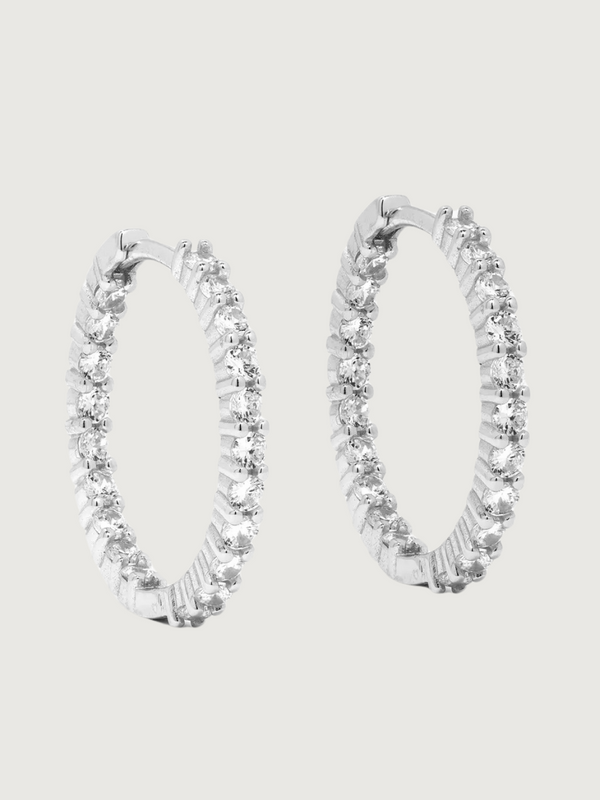 Nora Hoop Earrings in Sterling Silver