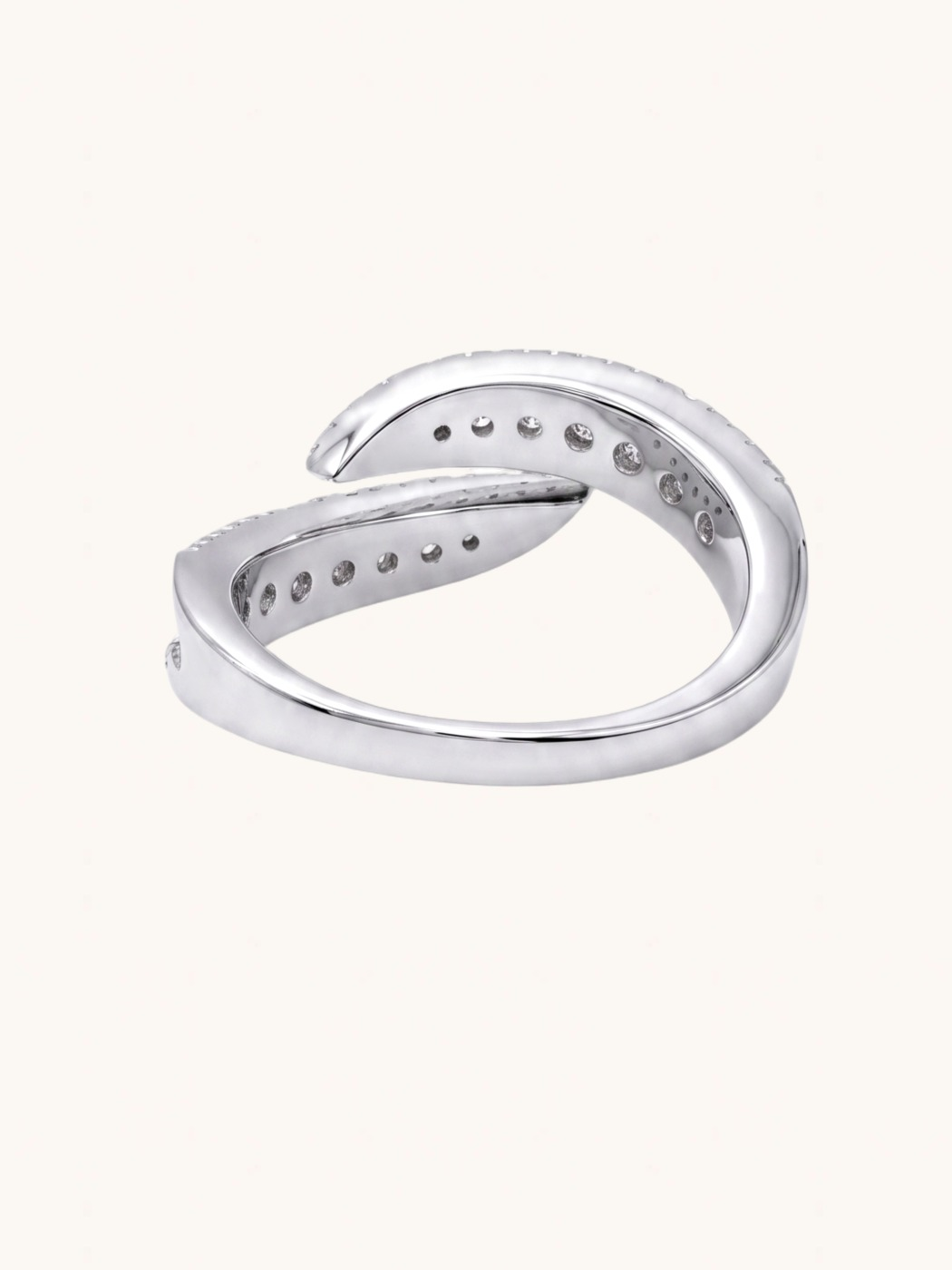 Rear View of Jane Open Adjustable Ring Comfort Fit 925 Sterling Silver 7 mm 4.67gms