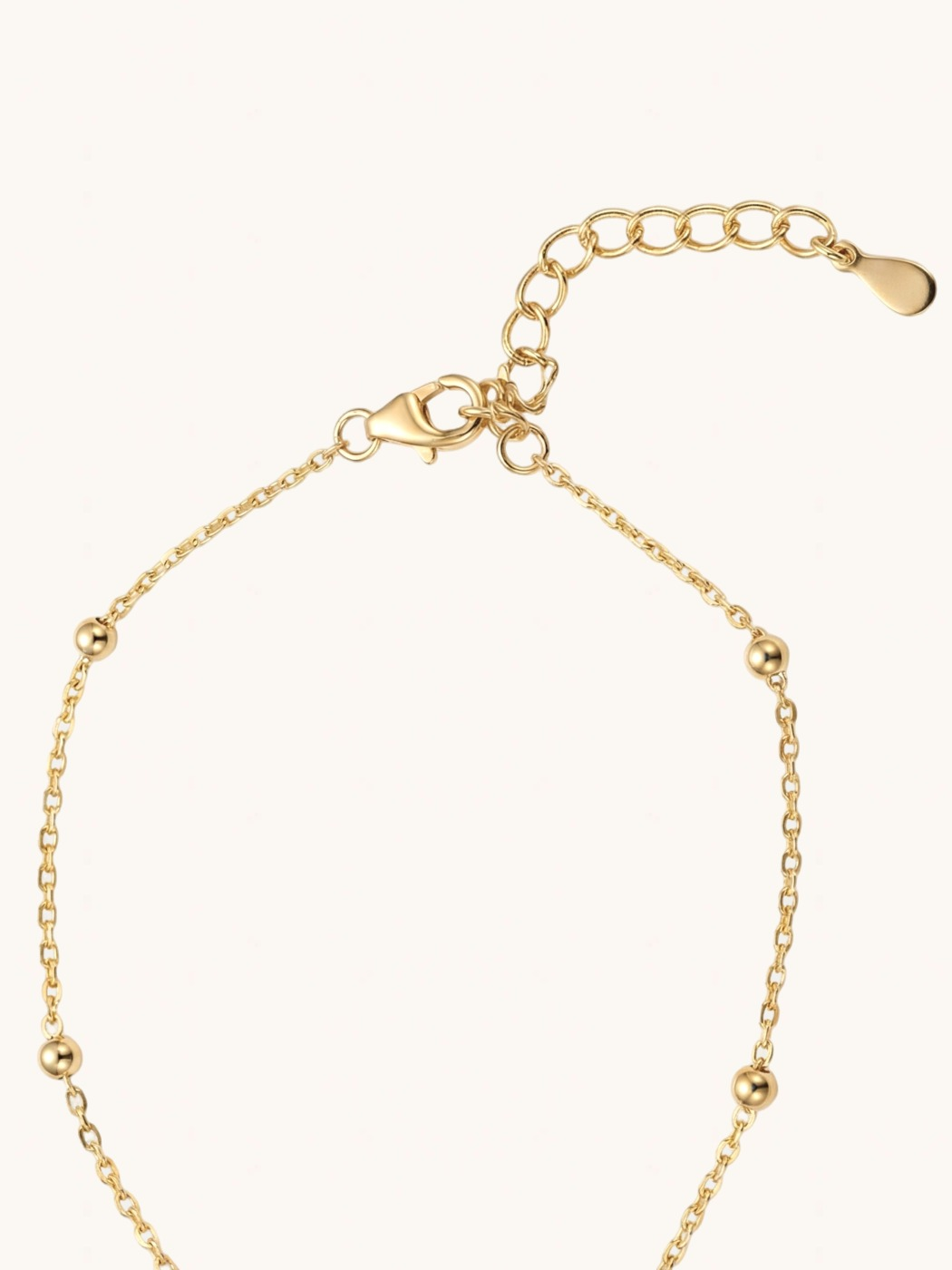 Rear View of Candice Hand Chain Bracelet in 18k Gold Plated 925 Sterling Silver Comfort Fit One Size 1.7gms