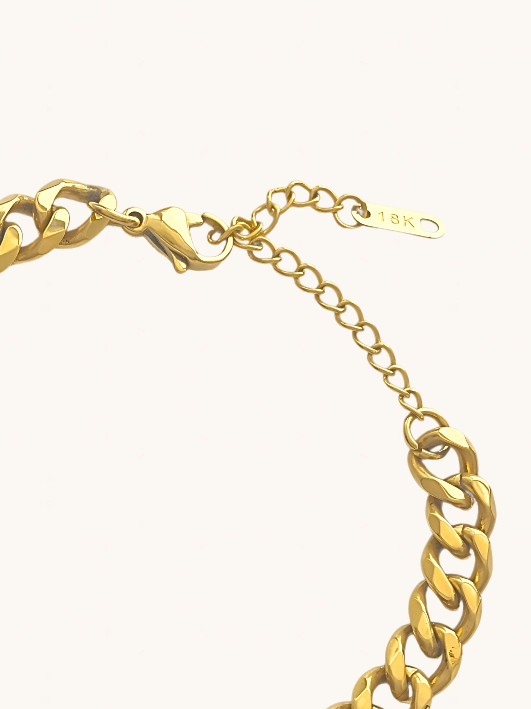 Rear View of Atlantic Sparkle Agate Bracelet in 18K Gold Plated Metal Adjustable Length 18k Steel | Hypoallergenic Tarnish Resistant Sweat Water Stone Eco - Friendly One Size 5.2gms