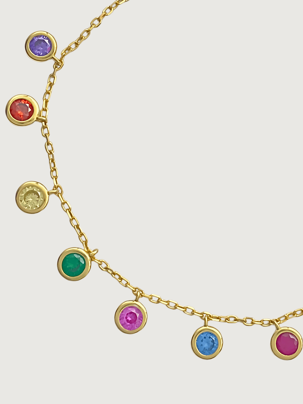 Closeup of Anna Bracelet in Sterling Silver with 18K Gold Plating Adjustable Length 18k Plated 925 Metal One Size 3.1gms
