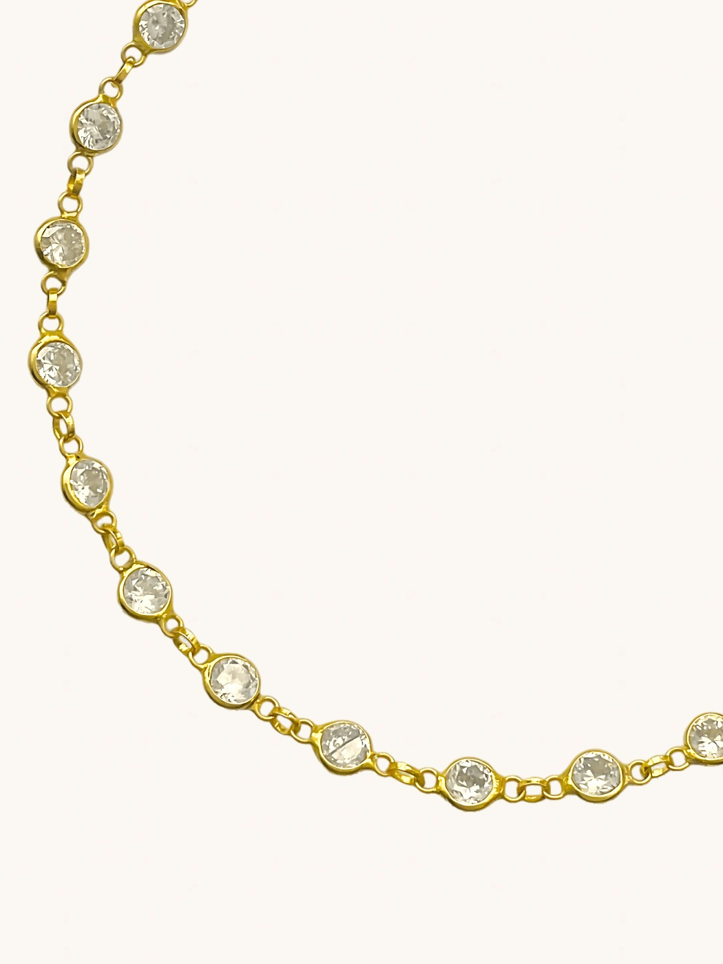 Closeup of Cora Bracelet in 18K Gold Plated Sterling Silver Adjustable Length 18k 925 Brass Metal One Size 3.1gms