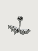 Rear View of Kylie Single Stud Earring in 925 Sterling Silver Jewelry for Pierced Ears Metal Stone One Size 0.5gms
