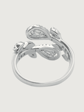 Rear View of Cassy Open Adjustable Ring in 925 Sterling Silver Comfort Fit One Size 3.4gms