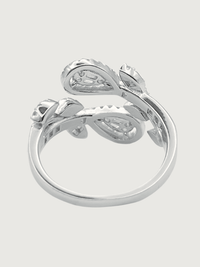 Rear View of Cassy Open Adjustable Ring in 925 Sterling Silver Comfort Fit One Size 3.4gms