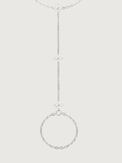 Closeup of Irene Star Hand Chain Bracelet in 925 Sterling Silver Comfort Fit One Size 1.5gms
