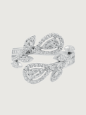 Front View of Cassy Open Adjustable Ring in 925 Sterling Silver Comfort Fit One Size 3.4gms