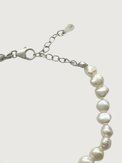 Rear View of Ariel Keshi Pearl Bracelet in 925 Sterling Silver Adjustable Length Metal Stone One Size 8.3gms