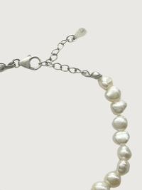 Rear View of Ariel Keshi Pearl Bracelet in 925 Sterling Silver Adjustable Length Metal Stone One Size 8.3gms