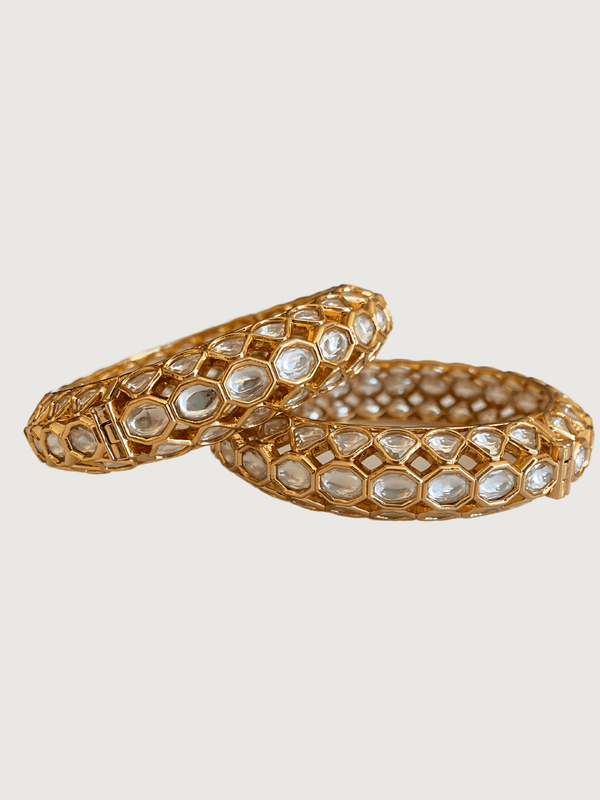 Aditi Bangles in Gold Plated Metal