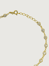 Rear View of Cora Bracelet in 18K Gold Plated Sterling Silver Adjustable Length 18k 925 Brass Metal One Size 3.1gms