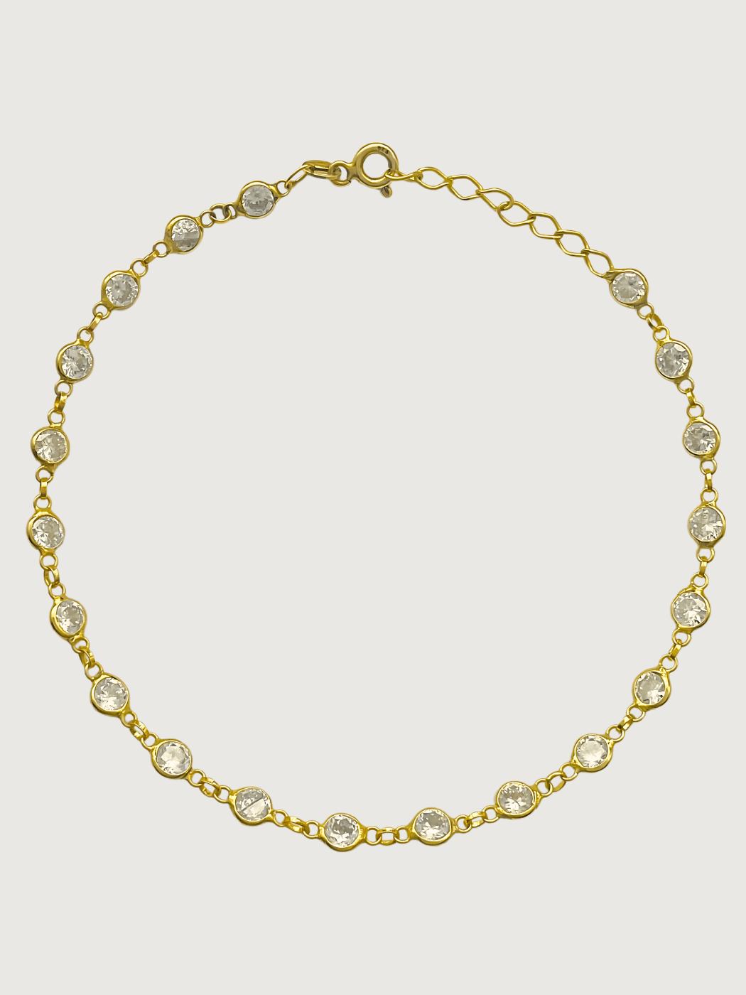 Front View of Cora Bracelet in 18K Gold Plated Sterling Silver Adjustable Length 18k 925 Brass Metal One Size 3.1gms