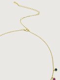 Rear View of Anna Necklace in 18K Gold Plated Sterling Silver Adjustable Length 18k 925 Metal One Size 5.6gms