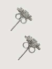Rear View of Belle Snowflake Earrings Jewelry for Pierced Ears 925 Sterling Silver One Size 1.7gms