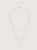 Rear View of Myra Pearl Necklace Adjustable Length 925 Sterling Silver One Size 12.4gms