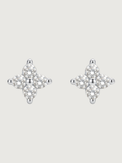 Front View of Irene Star Stud Earrings in 925 Sterling Silver Jewelry for Pierced Ears 0.6gms