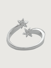Rear View of Aya Bliss Open Adjustable Ring in 925 Sterling SIlver Comfort Fit Silver One Size 3.47gms