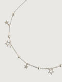 Closeup of Stella Star Anklet in 925 Sterling Silver Comfort Fit Metal 9 inches 1.8gms