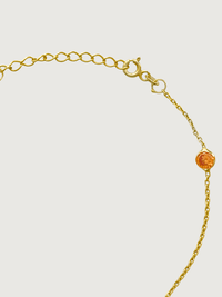 Rear View of Diana Anklet in 18k Gold-plated Sterling Silver Adjustable Length Gold Plated 925 Metal One Size 2gms
