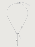 Rear View of Alia Lariat Necklace Adjustable Length 925 Sterling Silver 17 inches 2.1gms