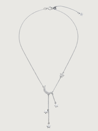 Rear View of Alia Lariat Necklace Adjustable Length 925 Sterling Silver 17 inches 2.1gms