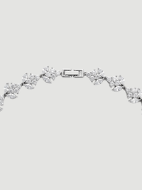 Rear View of Alba Necklace and Earrings Set in Rhodium Plated Metal Comfort Fit Copper One Size 58.2gms Mix