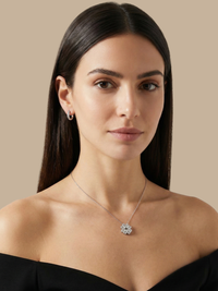 Alternate View of Model Wearing Lana Huggie Hoop Earrings Jewelry for Pierced Ears 925 Sterling Silver 12.81 mm 1.9gms