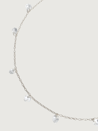 Closeup of Lumi Anklet in 925 Sterling Silver Adjustable Length Metal 8 inches 1.5gms