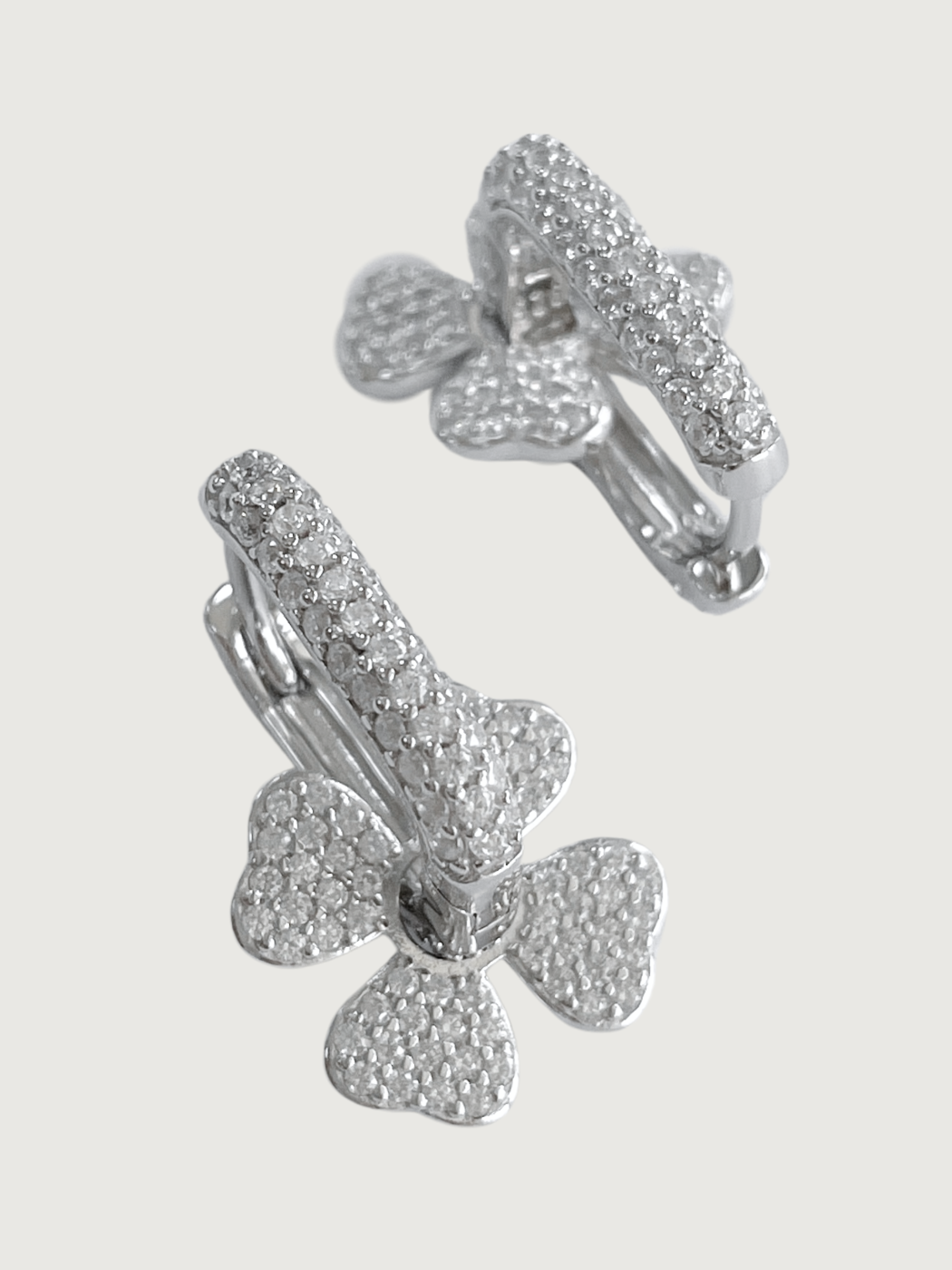 Rear View of Heidi Huggie Hoops in 925 Sterling Silver Jewelry for Pierced Ears Metal One Size 5.5gms