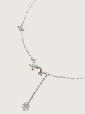 Closeup of Misty Butterfly Anklet in 925 Sterling Silver Comfort Fit Metal 8.5 inches 1.3gms
