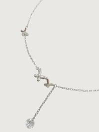Closeup of Misty Butterfly Anklet in 925 Sterling Silver Comfort Fit Metal 8.5 inches 1.3gms