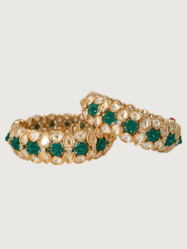 Chhavi Bangles in Gold Plated Metal