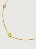 Closeup of Diana Anklet in 18k Gold-plated Sterling Silver Adjustable Length Gold Plated 925 Metal One Size 2gms