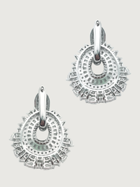 Rear View of Veronica Convertible Stud & Dangle Earrings - Versitile 2 in Silver earrings Jewelry for Pierced Ears Metal Rhodium Plated Brass 4 cm 19.2gms Mix