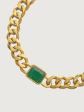 Closeup of Atlantic Sparkle Agate Bracelet in 18K Gold Plated Metal Adjustable Length 18k Steel | Hypoallergenic Tarnish Resistant Sweat Water Stone Eco - Friendly One Size 5.2gms
