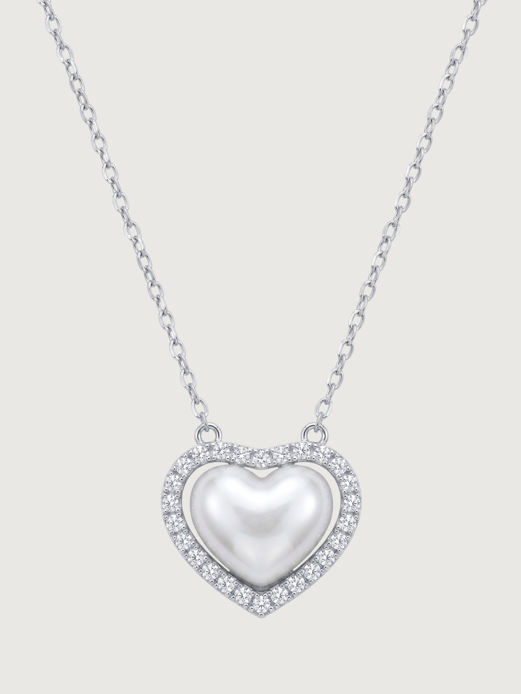 Amora Silver Heart Pendant Necklace