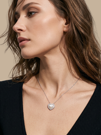 Amora Silver Heart Pendant Necklace